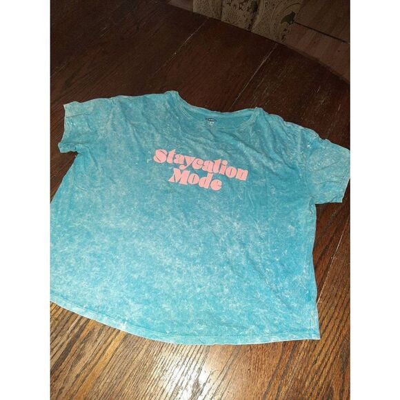 XL Old Navy The Easy Tee Staycation Over Sized Short Sleeve Tee T-Shirt Top - Picture 1 of 4